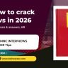 2026 Interview Tips with 40+ interview questions & answers, HR tips, resume skills, and MNC interview preparation explained step by step.