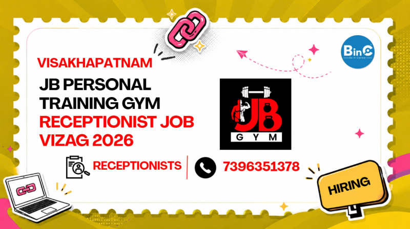 JB Personal Training Gym Receptionist Job Vizag 2026 | Freshers