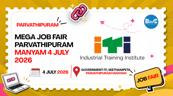 Mega Job Fair Parvathipuram Manyam 4 July 2026 | 11 Companies