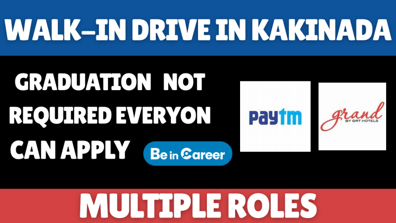 Mini Job Fair In Kakinada For Multiple Roles