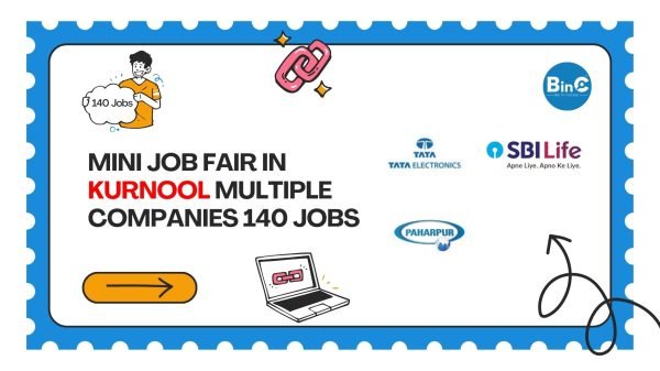 Mini Job Fair Kurnool 2026 District Employment Exchange TATA Electronics SBI Life Excelero Paharpur 140 Jobs