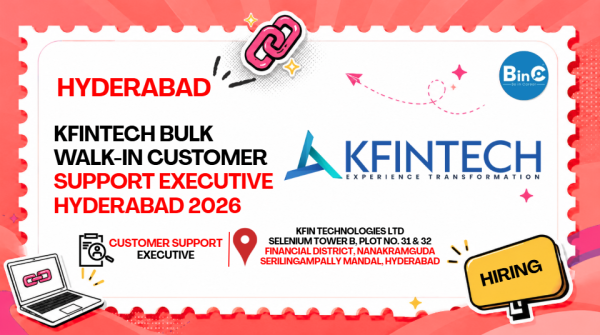 KFintech Bulk Walk-In Customer Support Hyderabad 2026