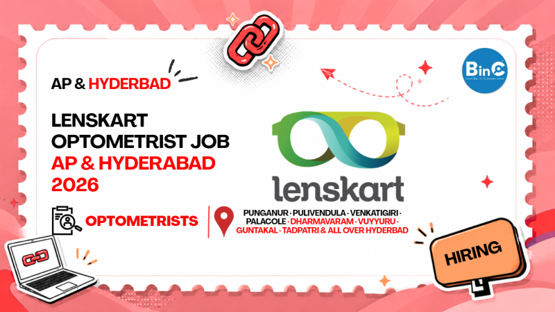 Lenskart Optometrist Job AP Hyderabad 2026 | Freshers OK