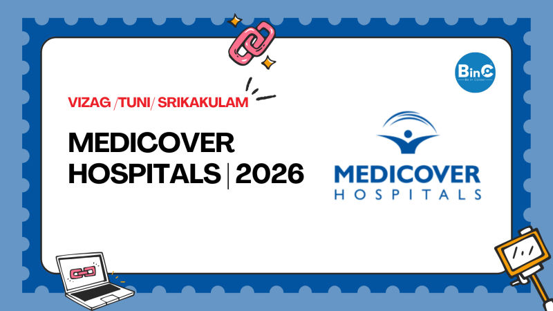 Alt Text: Medicover Hospitals 2026 hiring in Vizag Tuni and Srikakulam - BinC Careers