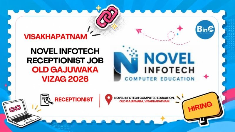 Novel Infotech Receptionist Job Old Gajuwaka Vizag 2026