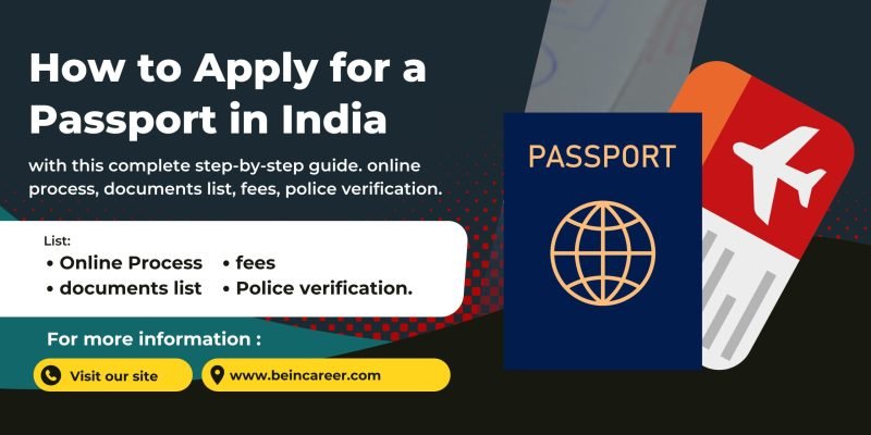 How to Apply for a Passport in India in 2026 with this complete step-by-step guide. online process, documents list, fees, police verification.