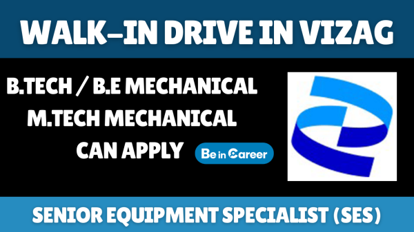 Pfizer Walkin In Vizag For Senior Equipment Specialist SES