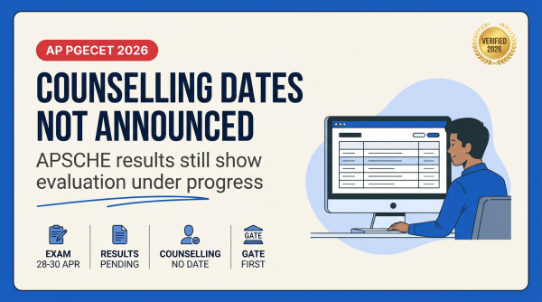 AP PGECET 2026 counselling dates not announced - APSCHE results still pending