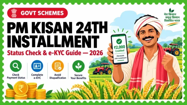 PM Kisan 24th Installment 2026 — Date, Beneficiary Status Check & e-KYC Guide