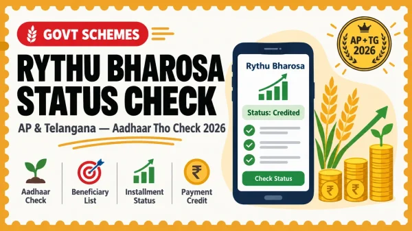 Rythu Bharosa status check 2026 AP Telangana Aadhaar