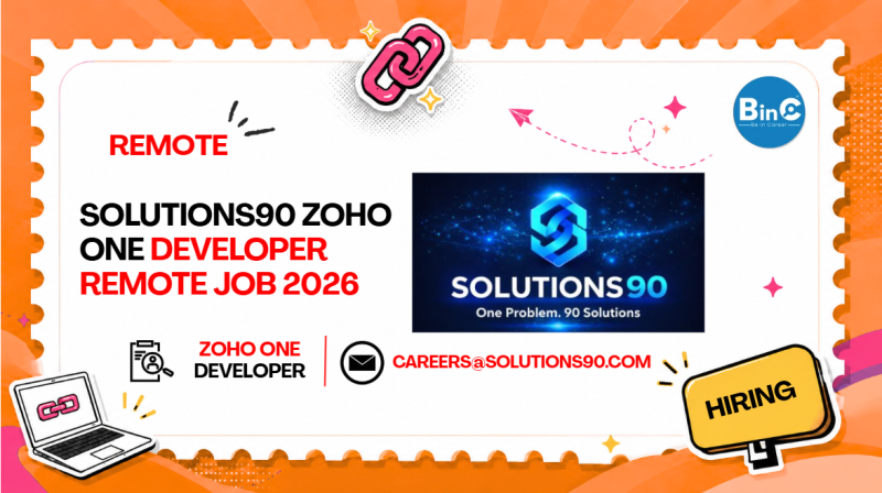 Solutions90 Zoho One Developer Remote Job 2026 | Deluge MERN
