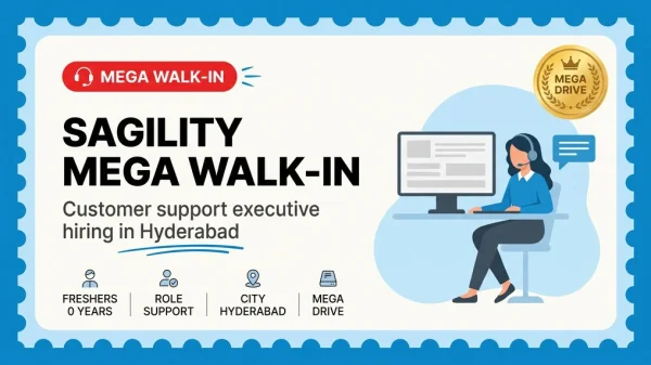 Sagility Mega Walk-In Drive Hyderabad — Customer Support Executive