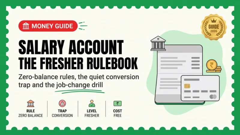 Salary Account for Freshers 2026 — Zero-Balance Rules, the Silent Conversion Trap and What Happens When You Quit