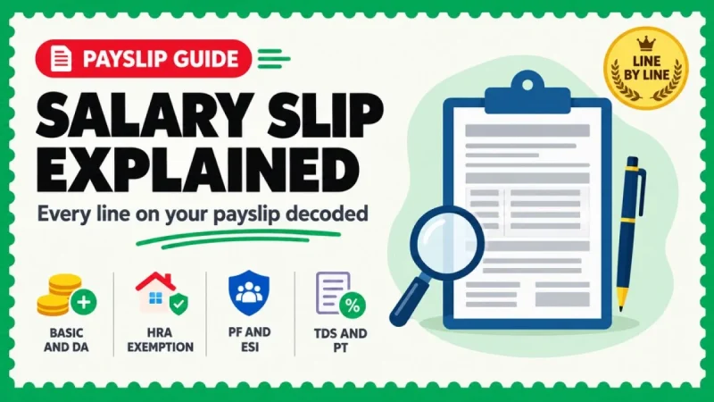 Salary Slip Explained: Basic, HRA, DA, PF, PT and TDS Line by Line