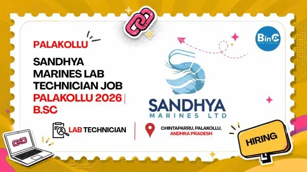 Sandhya Marines Lab Technician Job Palakollu 2026 | B.Sc