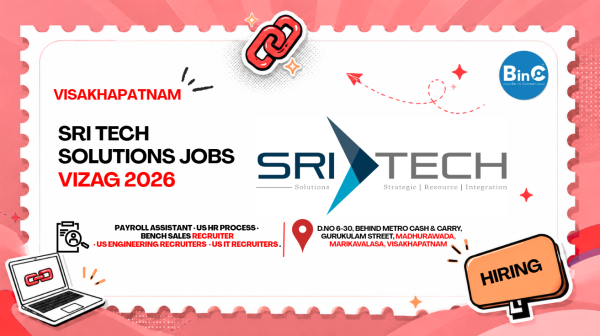 SRI Tech Solutions Jobs Vizag 2026