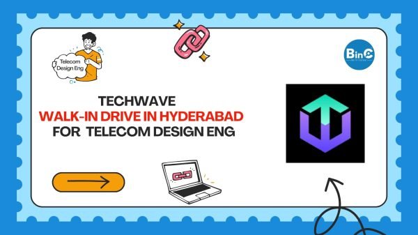 Techwave Consulting Walk-In Drive March 2026 Telecom Design Engineer AutoCAD Freshers Hyderabad