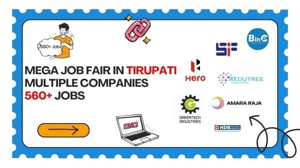 SV University Job Mela 28 March 2026 Tirupati 560 Vacancies Hero MotoCorp Amara Raja Greentech HDB