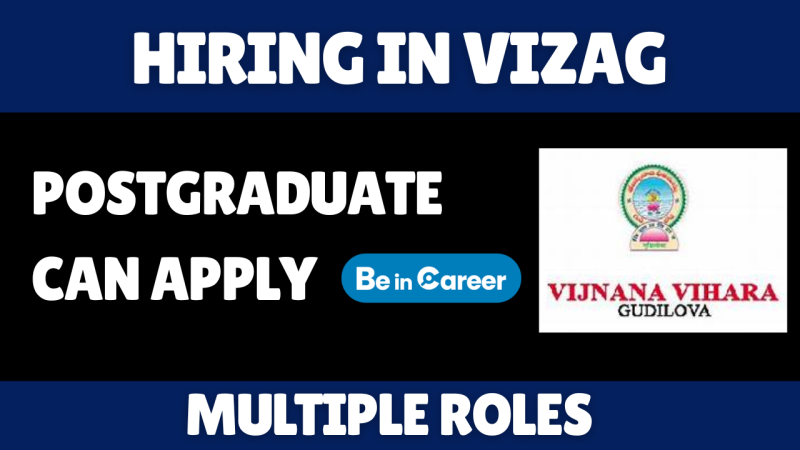 V V R School Hiring In Vizag For Multiple Roles
