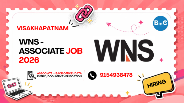 WNS Associate Job 2026 | Back Office Data Entry | ₹2.07 LPA