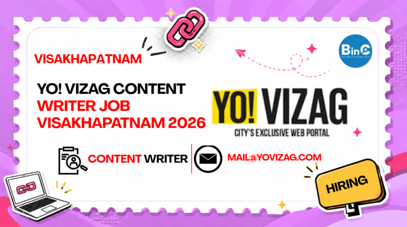 YO VIZAG Content Writer Job Visakhapatnam 2026 | Full-Time